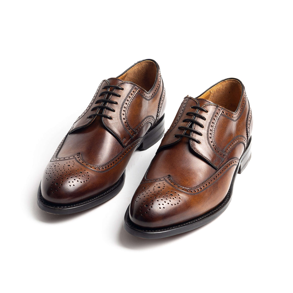 Berwick 1707 Brogues (Tan) - Camden Connaught Luxury Shoes