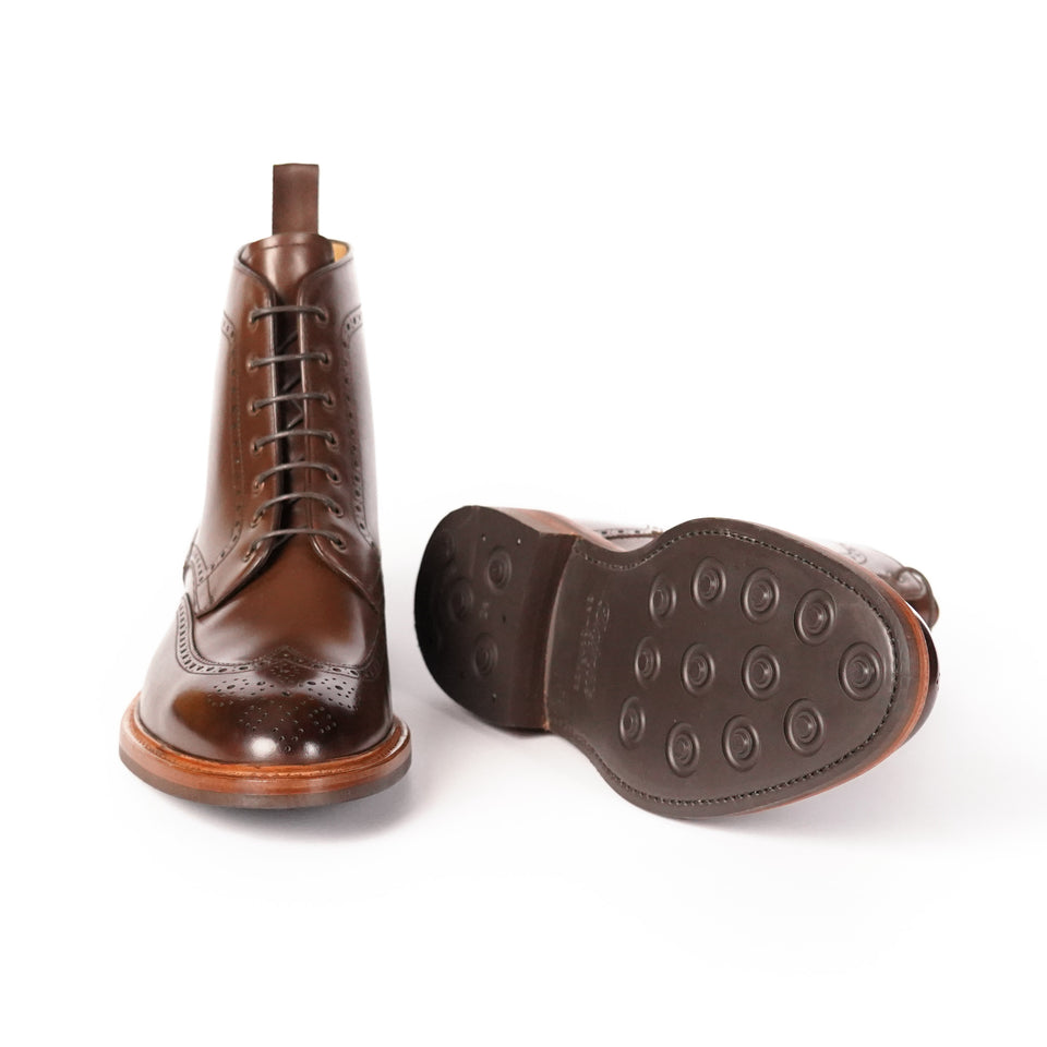 Carlos Santos Brogue Boots (Tanned Brown) - Camden Connaught Luxury Shoes