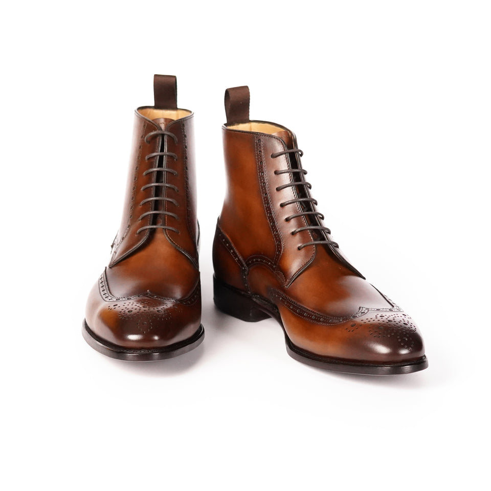 Carlos Santos Ankle Brogue Boots (Algarve) - Camden Connaught Luxury Shoes