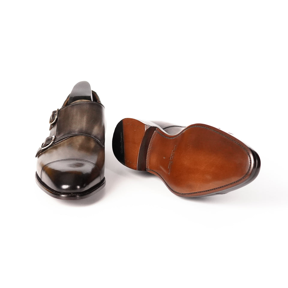 Carlos Santos Double Monk Strap (Bosco) - Camden Connaught Luxury Shoes
