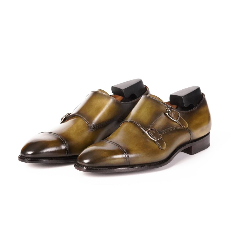 Carlos Santos Double Monk Strap (Florest Shadow) - Camden Connaught Luxury Shoes