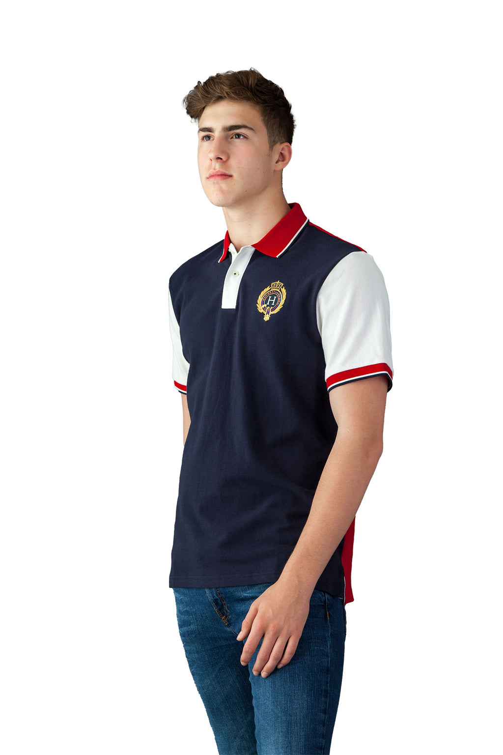 Hackett London Polo Shirt Multi Colour Navy And Red – Camden Connaught
