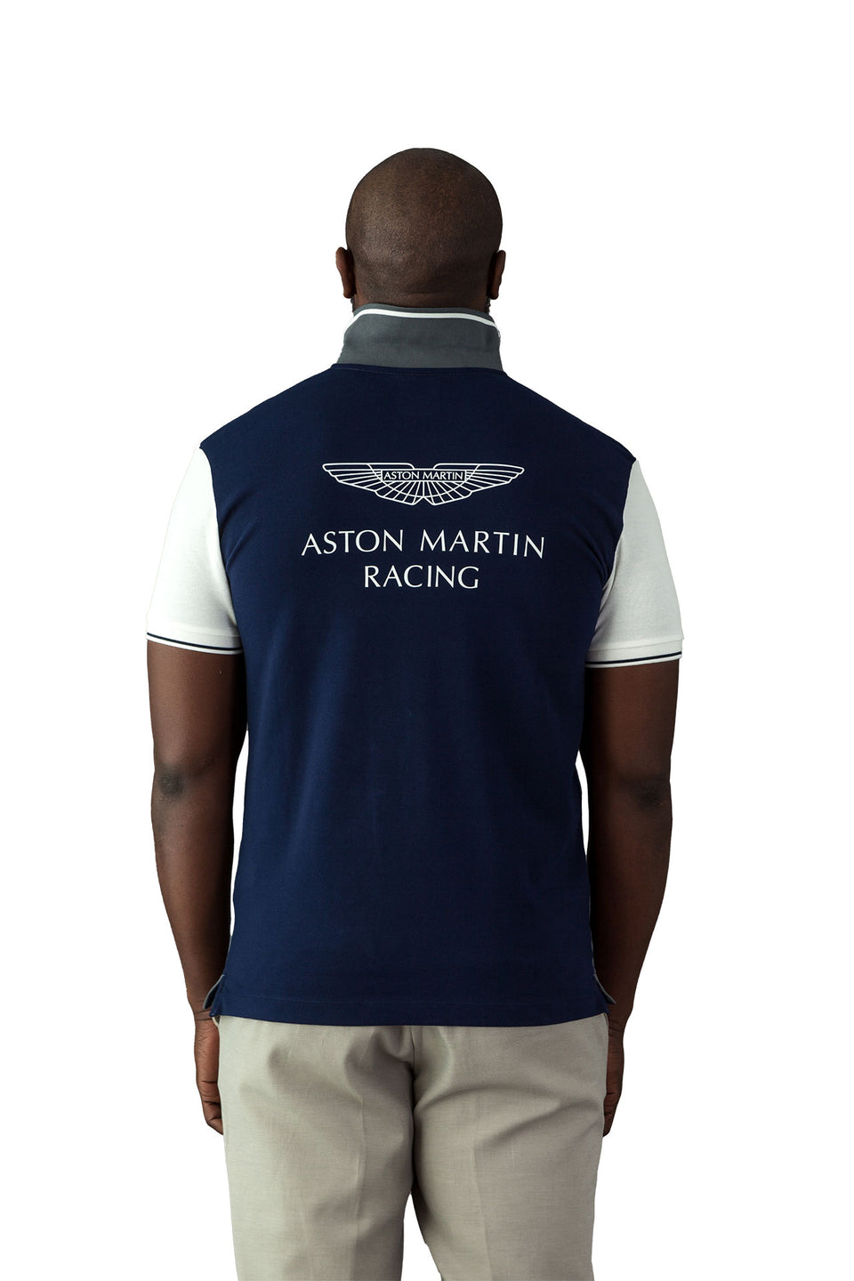 Hackett - Aston Martin Range Grey Wing Polo Shirt - Camden Connaught