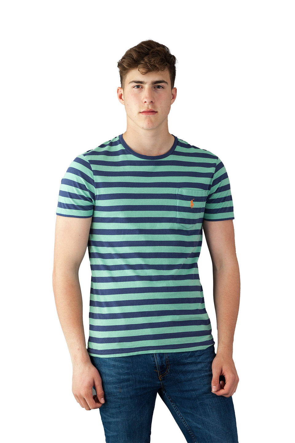 Ralph Lauren Custom Fit Stripe Crew Neck T Shirt - Camden Connaught