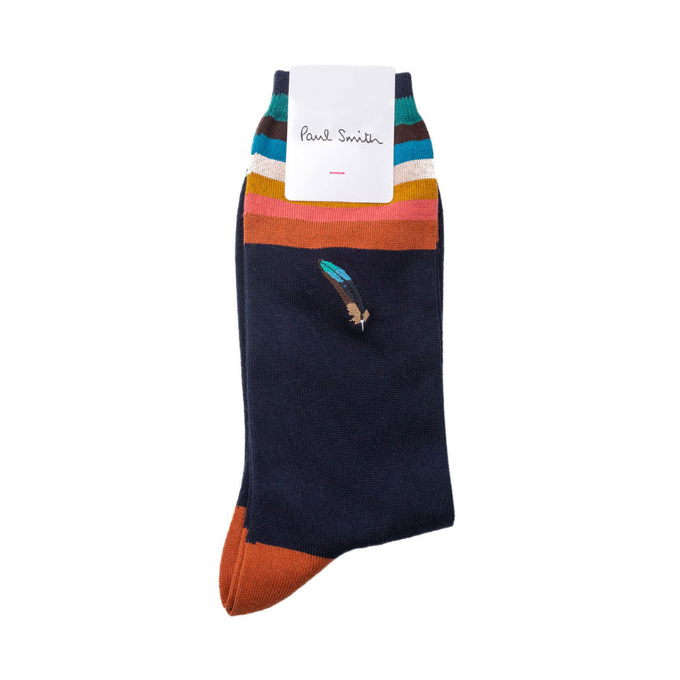 Paul Smith Mini Feather Embroidery Socks - Camden Connaught Luxury Shoes