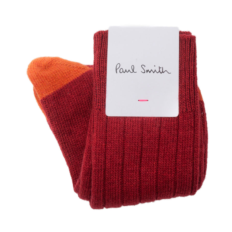 Paul Smith Wool Socks in Copper Red - Camden Connaught Luxury Shoes